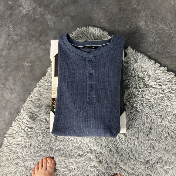 Member’s Mark Classic Blue Long Sleeve Thermal Henley for Men Large L - Picture 15 of 15